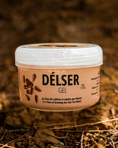 Gel para el cabello Delser: fórmula estimulante del crecimiento y fijación natural del cabello